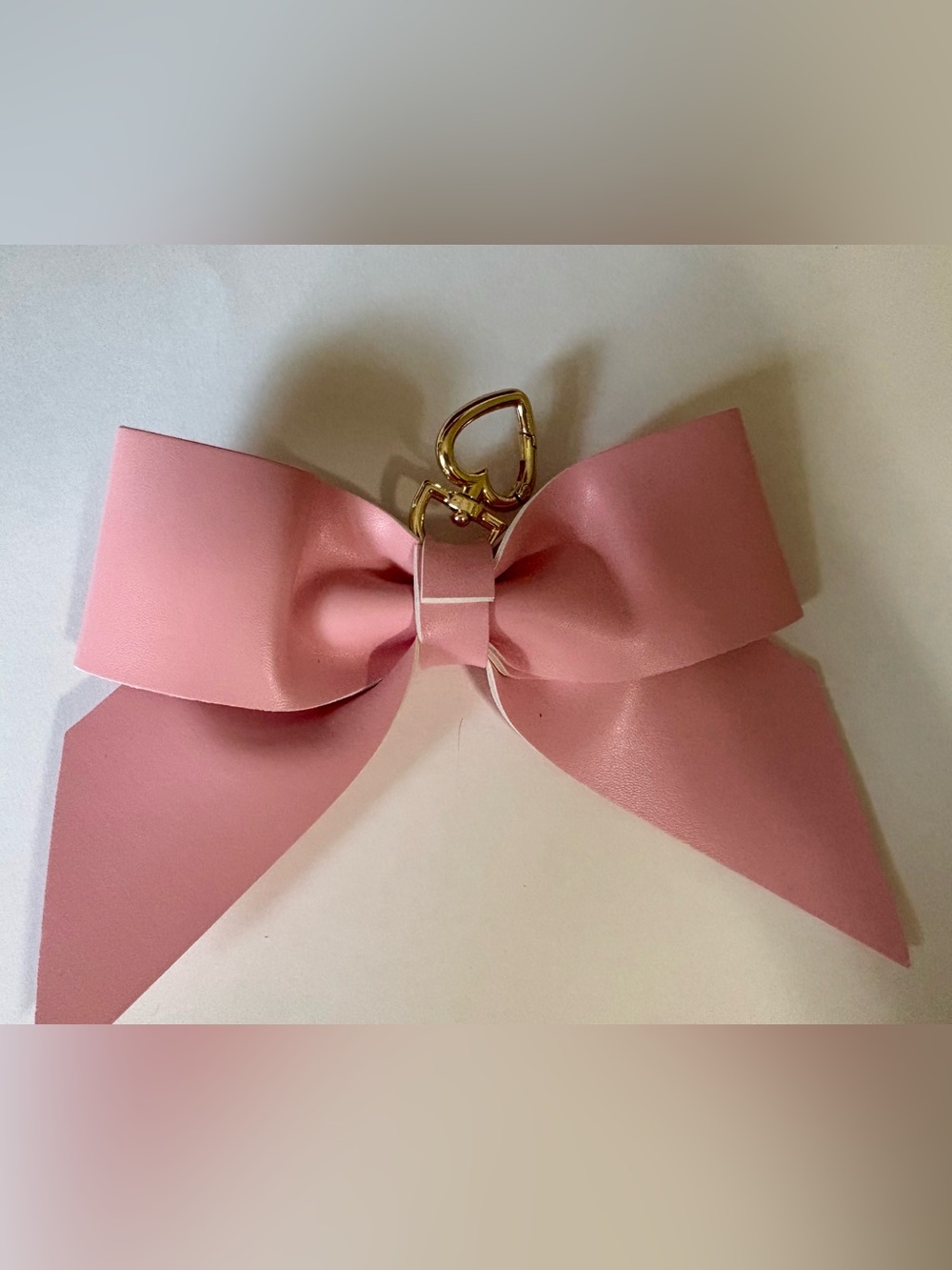 Large Pink Bow Purse Charm with Heart Clasp- NWT - Picture 3 of 6